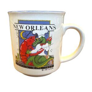 Vintage 1985 U.G.N. New Orleans "Cookin With Jazz" Ceramic Mug